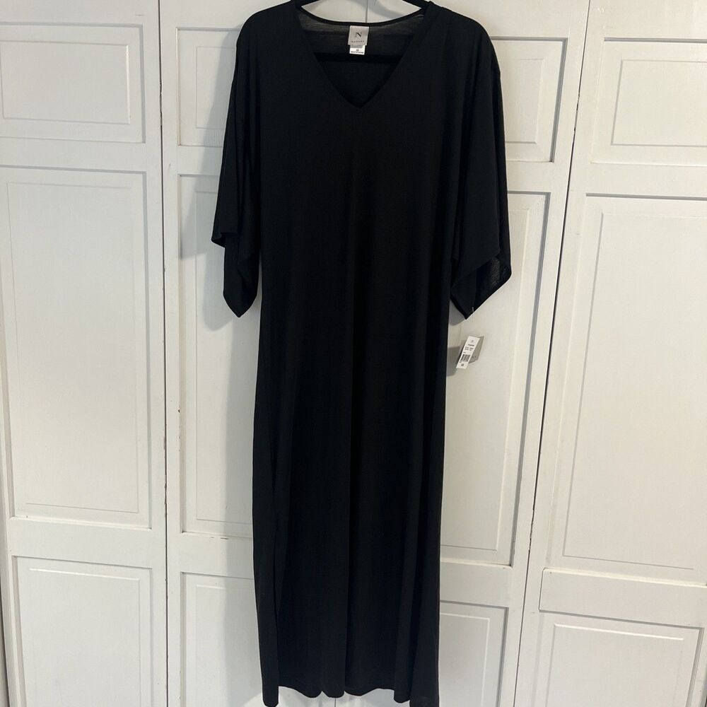 N by Natori Black Congo Caftan Style ZC0001 Size XS